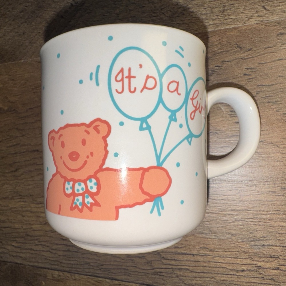 Vintage Russ "It's a Girl!" Baby Shower Mug New Baby Coffee Cup - Picture 2 of 5